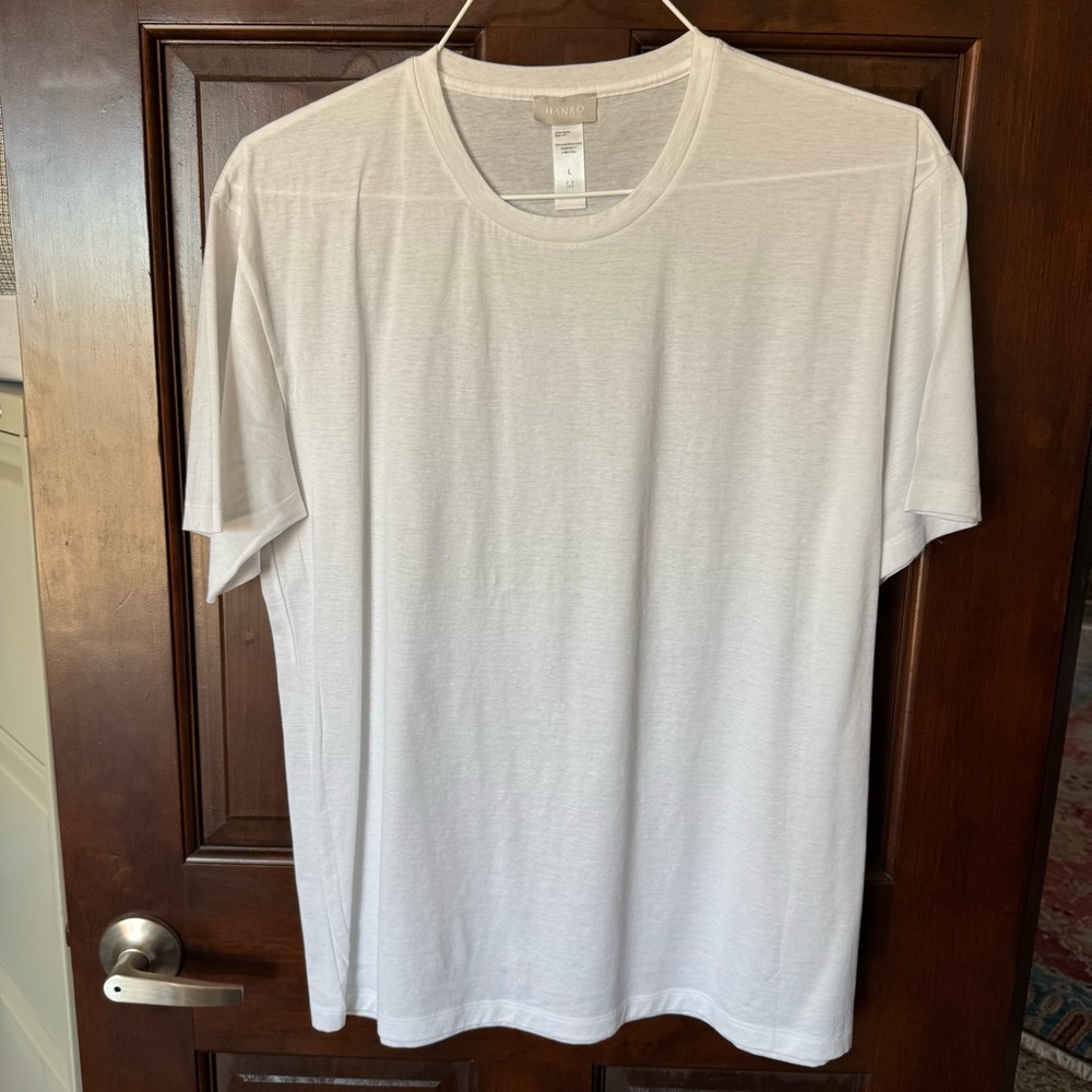 Hanro White Cotton Tee